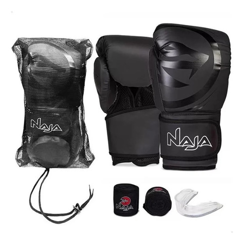 Kit De Boxe E Muay Thai Naja Black