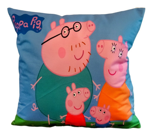 Funda Felpa Extra Suave De Cojín 45x45 Cm Peppa Pig Y George