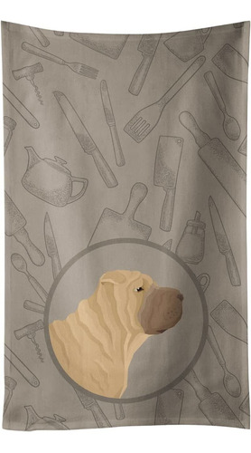 Ck2209ktwl Shar Pei En La Cocina Toalla De Cocina, 15 X...