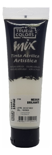 Tinta Acrílica Artistica Mix 150ml True Colors Cor Medium brilhante
