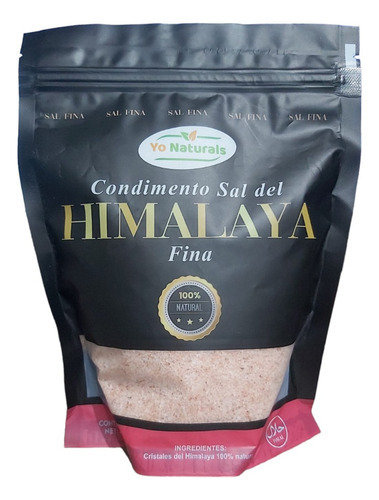 Condimento Sal Del Himalaya Fina Rava Naturals Con 500 G
