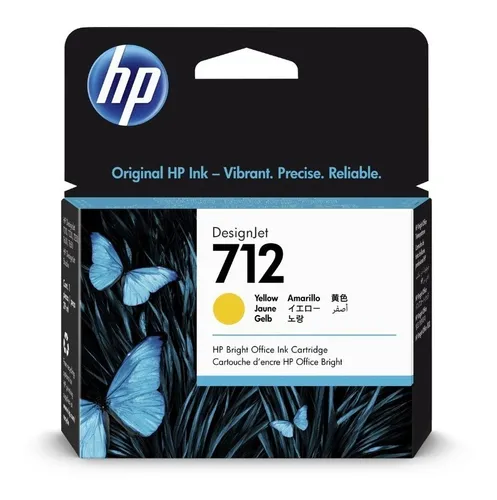 Cartucho Hp 712 Amarillo, 29ml