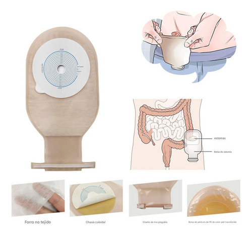 10x Bolsa Colostomía Drenable Con Filtro Anti Olor Y Gases