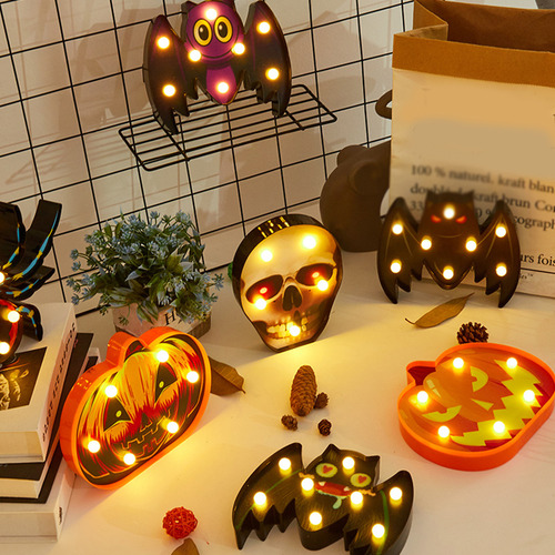 Luz Nocturna Led De Calabaza: Funciona Con Pilas,