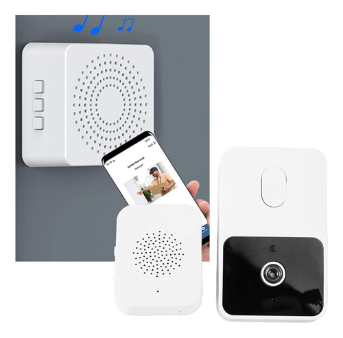 Timbre Inalámbrico Puerta Video Cámara Wifi Visión Nocturna