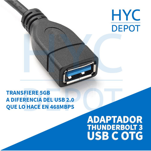 Imagen 6 de 10 de Adaptador Compatible Usb C A Usb Hembra Otg 3.1 Calidad