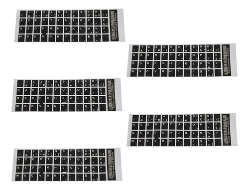 Capa Adesiva De Teclado Azerty Francesa Com 5 Letras Brancas