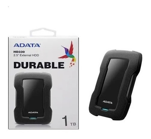 Disco Duro Externo Adata Hd330 1 Tb Negro Usb 3.2 Antigolpes