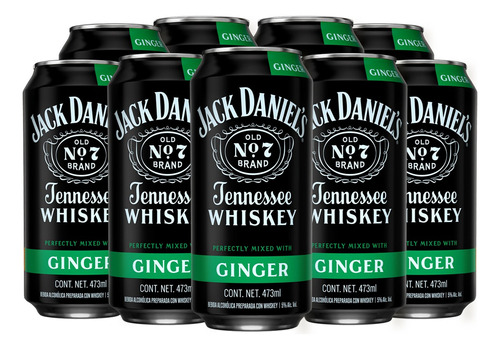 Pack X 6 Latas De Bebida Jack Daniel's Con Ginger 473 Ml C/u