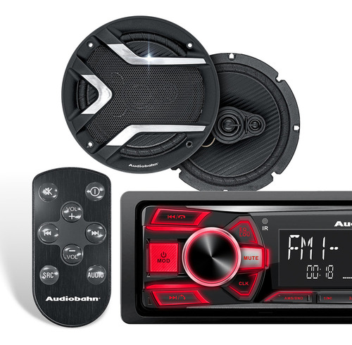 Autoestereo Bluetooth Con Bocinas Audiobahn Aa400 Combo Usb