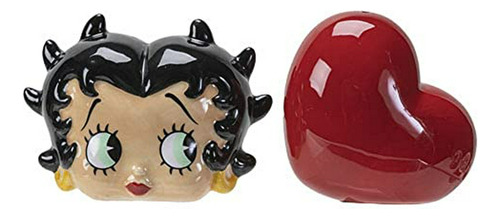 Salero Y Pimentero Betty Boop Cerámica, Clásico Conjunto Col