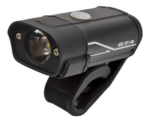 Farol Bicicleta Led Cree 400 Lumens Gta Bateria Usb Forte Cor Preto