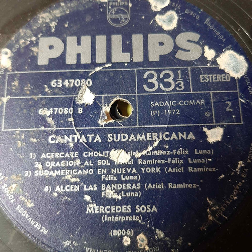 Sin Tapa Disco Mercedes Sosa Cantata Sudamericana F0