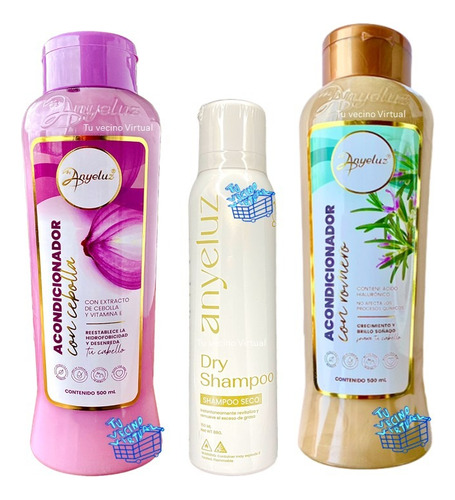 Shampoo Seco Anyeluz Kit X3