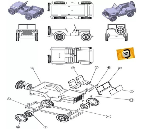 Planos Jeep De Juguete Coche Tamaño Real Para Niños Auto