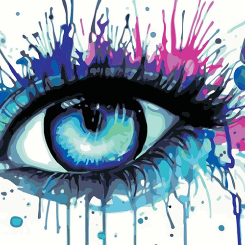 Dibujo De Bricolaje Con Números Ojos Ç