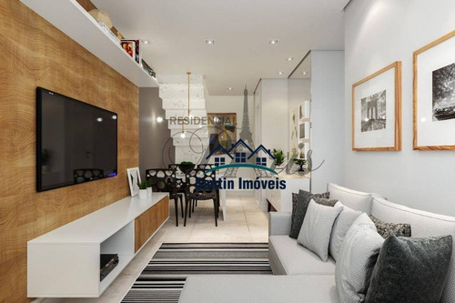 Imagem 6 de 8 de Sobrado Em Condomínio Com 2 Dormitórios( 02 Suítes ) 02 Vagas De Garagem À Venda, 75 M² Por R$ 389.000 - Vila Valparaíso - Santo André/sp - So0377