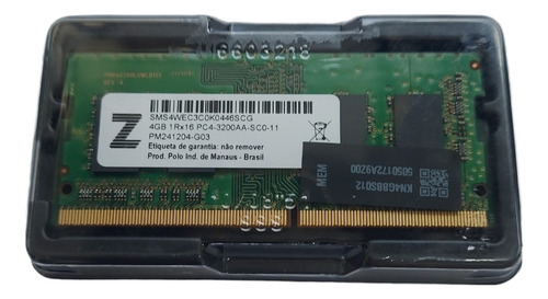 Memória Notebook Smart 4gb Ddr4 3200mhz Sms4wec3c0k0446scg