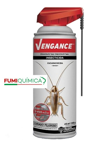 Insecticida Aerosol Vengance Elimina Cucarachas X 2 U