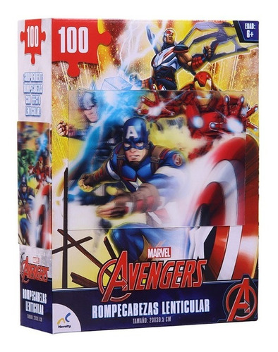 Rompecabezas De  Avengers 100 Piezas En 3d Lenticula Novelty