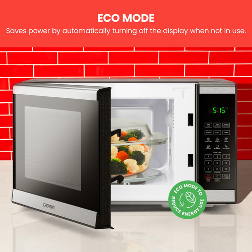 Horno Microondas Chefman De Acero Inoxidable, 0.7 Pies Cúbic