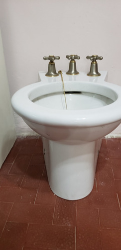 Juego Inodoro Bidet Vanitori Y Bacha Avignon Ferrum S/grif.