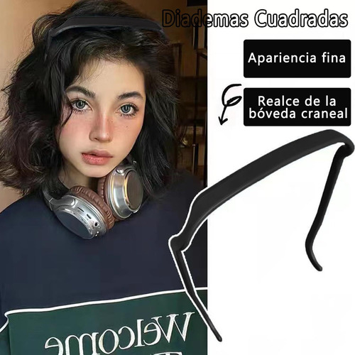 H4 Diademas Cuadradas - Diadema Invisible Para Cabello Mujer