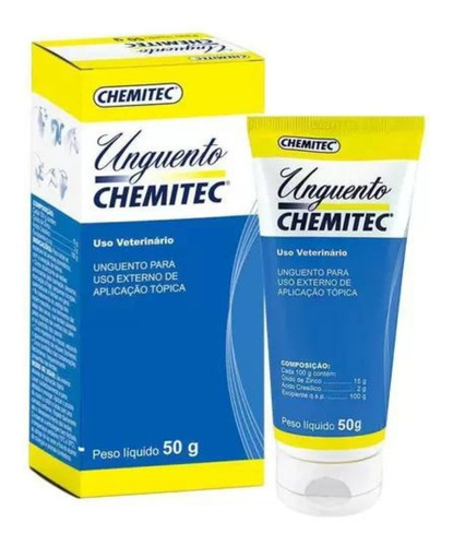 Pomada Cicatrizante Unguento Chemitec 50gr Vem Com Aplicador
