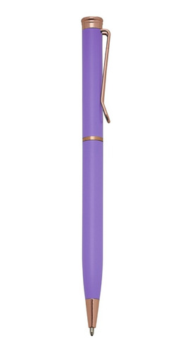 Kit 100 Caneta Metal Com Detalhes Em Bronze Mod A1812b