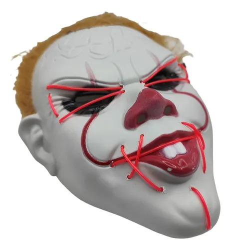 Mascara Payaso It Con Luz Mascara Payaso Pennywise Cosplay
