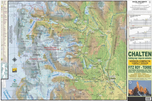 Mapa De Trekking En El Chaltén - Versión Compacta