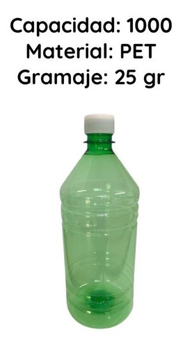 Imagen 6 de 10 de Envases Plasticos 1 Litro Pet Verde X 240 Un