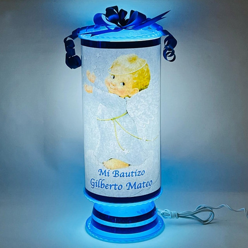 Centros De Mesa Angelitos 10 Unidades Con Luz 38 Cm Recuerdo