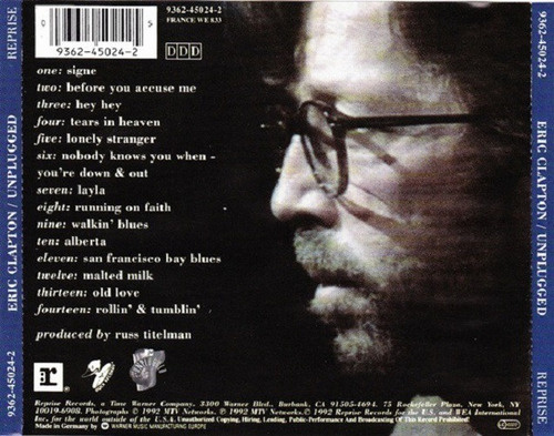 Eric Clapton Unplugged - Cd Album Nuevo Ind.argentina