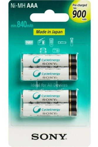 Pilha Recarregável Sony Aaa 1,2v 900mah Made In Japan Ni-mh