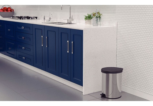 Tacho basura acero inoxidable Tramontina con pedal 12L
