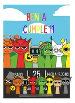 Comprar Invitación Cumpleaños Editable Sprunkis