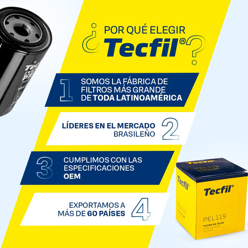 Filtro De Aceite Tecfil Psl321 (59006) Orinoco / Orinoco A3