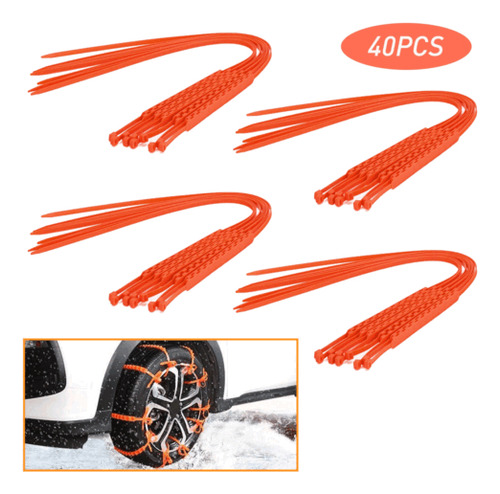 40pcs Universal Winter Snow Mud Anti-skid Tire Chains Te Ggg