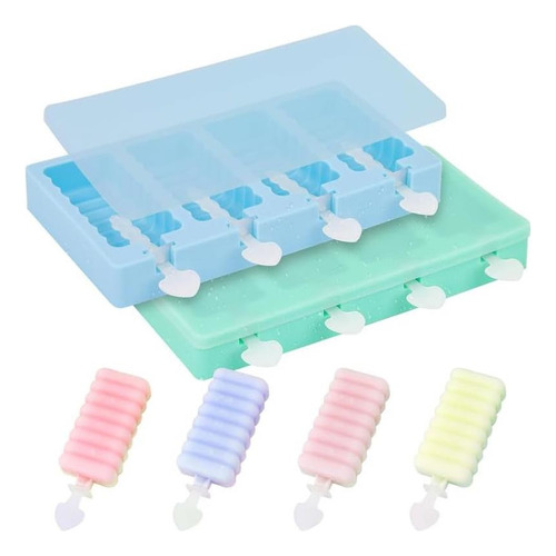 Popsicle Moldes Juego De 2, Moldes De Paleta De Silicona De