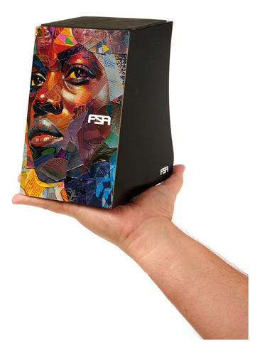 Cajon De Mão Fsa Souvenir Percussão Cor Preto