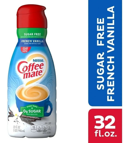 Coffee Mate Crema Liquida Zero Sugar French Vainilla 946ml