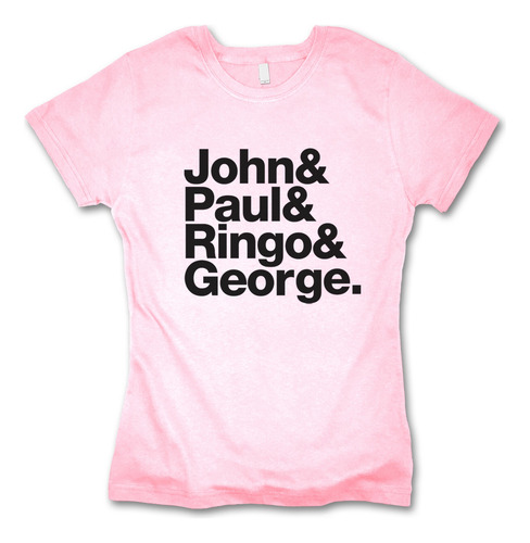 Playera The Beatles John Paul Ringo George Para Mujer