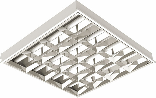 Luminaria Calha Comercial Modular Aletada 62x62 Embutir 