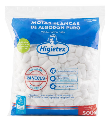 Algodon En Motas 450 G Higietex