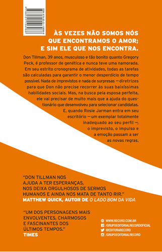 O Projeto Rosie - Vol. 1, De Simsion, Graeme. Editora Record, Capa Mole Em Português