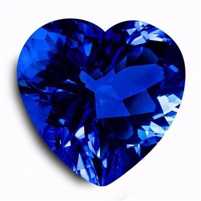 Zafiro Corte Corazon 0.75 Cts 5mm Calidad De Gema