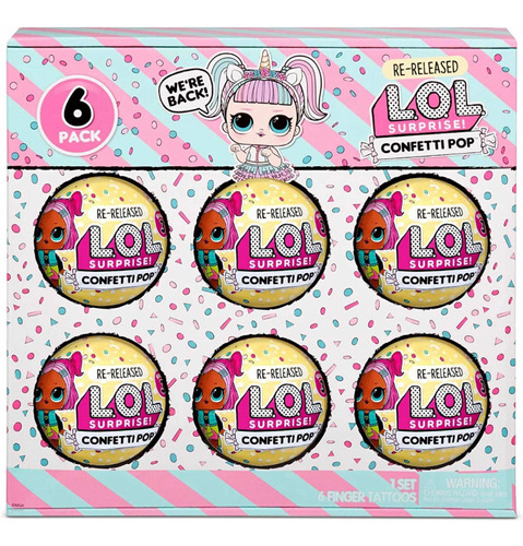 Lol Surprise 6 Pack Confetti Incluye Unicornio