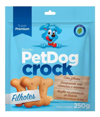 Biscoito Super Premium Petdog Crock - Filhotes 250g