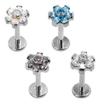 Comprar Piercing Labret C\u002Fjoya Tb0226 1,2x8 V\u002Fcolores Titanium 4un